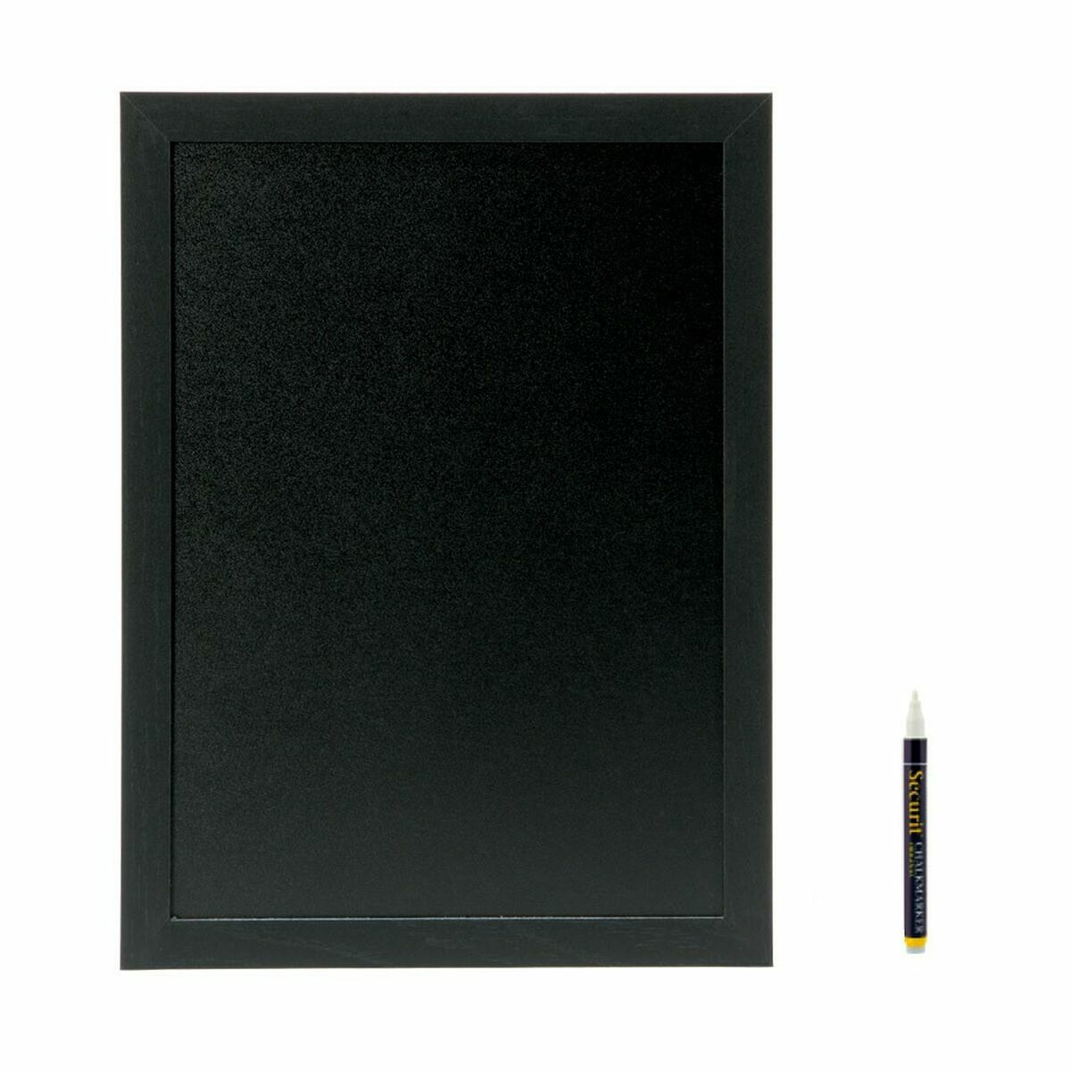 Tabule Securit Woody Teak Nástěnný Černý 40 x 20 cm